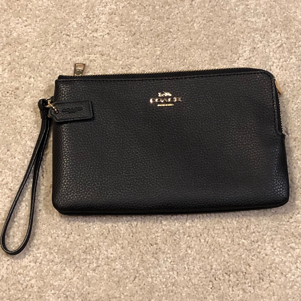 Authentic Coach Double Zip Wallet Wristlet
